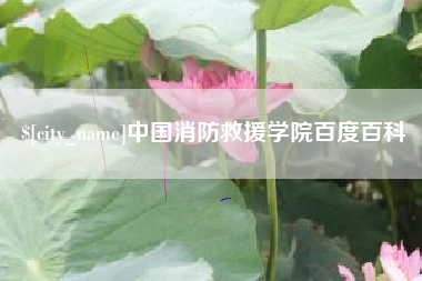 邢台中国消防救援学院百度百科