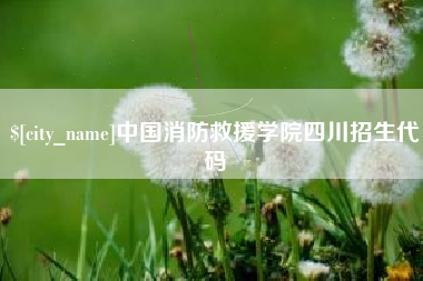 邢台中国消防救援学院四川招生代码
