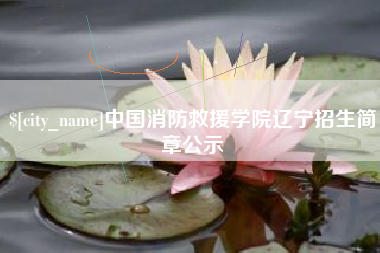 邢台中国消防救援学院辽宁招生简章公示