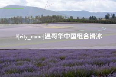 邢台温哥华中国组合滑冰