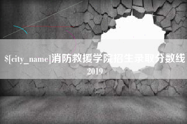 邢台消防救援学院招生录取分数线2019