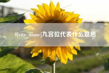 邢台九宫位代表什么意思