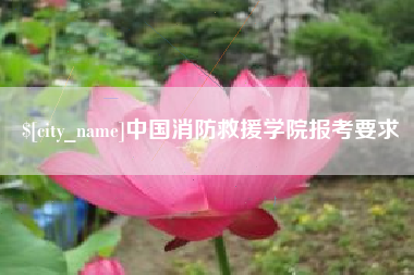 邢台中国消防救援学院报考要求