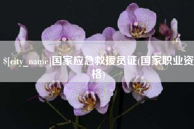邢台国家应急救援员证(国家职业资格)