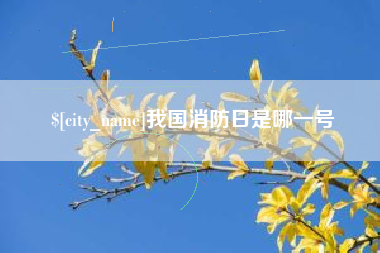 邢台我国消防日是哪一号
