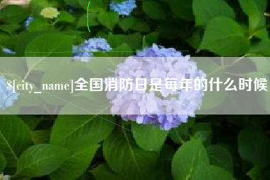 邢台全国消防日是每年的什么时候