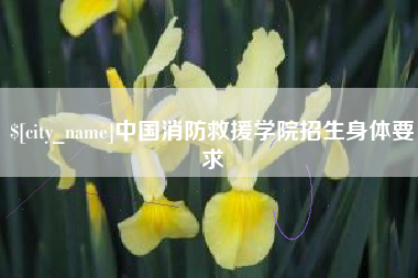 邢台中国消防救援学院招生身体要求