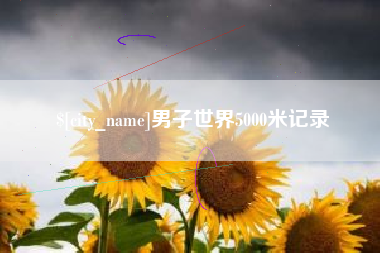 邢台男子世界5000米记录