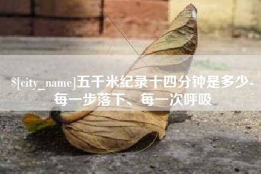 邢台五千米纪录十四分钟是多少-每一步落下、每一次呼吸