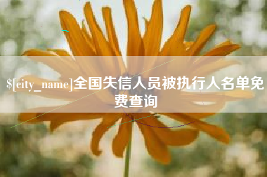 邢台全国失信人员被执行人名单免费查询
