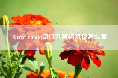 邢台奇门九宫格方位怎么看