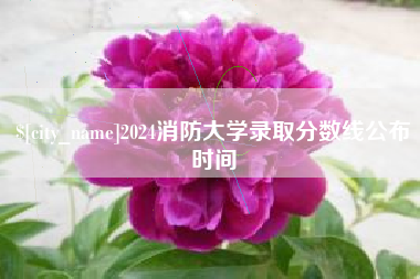 邢台2024消防大学录取分数线公布时间