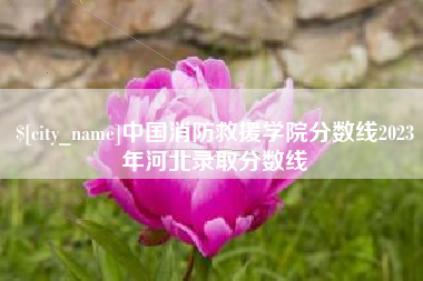 邢台中国消防救援学院分数线2023年河北录取分数线