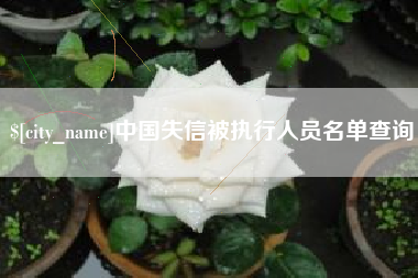 邢台中国失信被执行人员名单查询