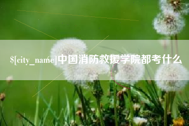 邢台中国消防救援学院都考什么