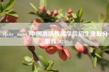 邢台中国消防救援学院招生录取分数线2021