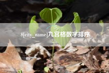 邢台九宫格数字排序