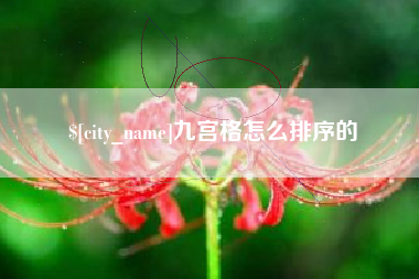 邢台九宫格怎么排序的