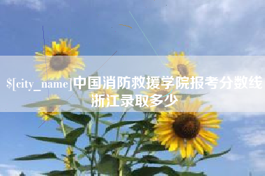 邢台中国消防救援学院报考分数线浙江录取多少
