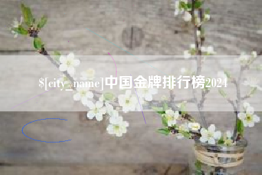 邢台中国金牌排行榜2024